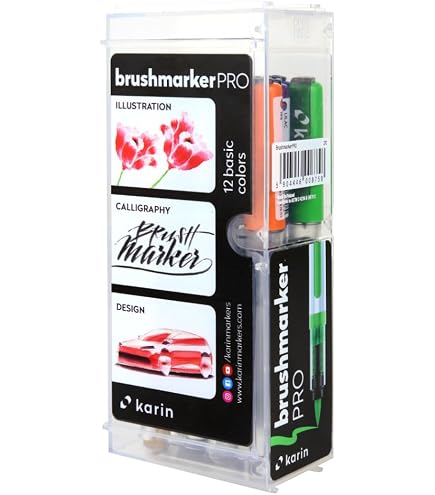 Amazon.com: Karin Brushmarker Pro 75pc Mega Box Plus brush tip